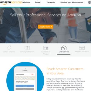 Amazon Home Services main page