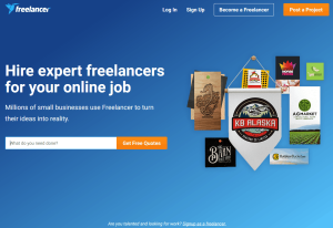 Freelancer.com homepage