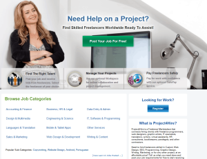 Project4Hire homepage