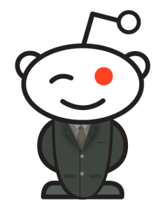 Reddit mascot in business suit